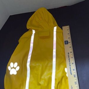 Top Paw Yellow Dog Raincoat with Reflective Stripes NWOT